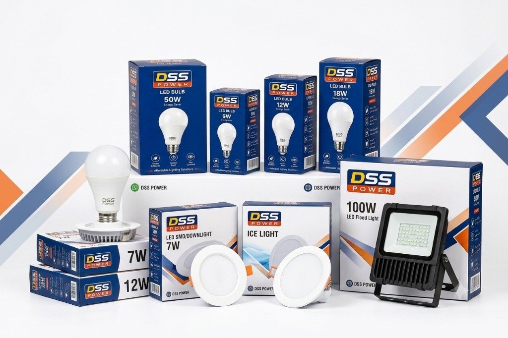 DSS Power 12W, 18W Bulbs, Downlight, Ice Light and Flood Light Packaging